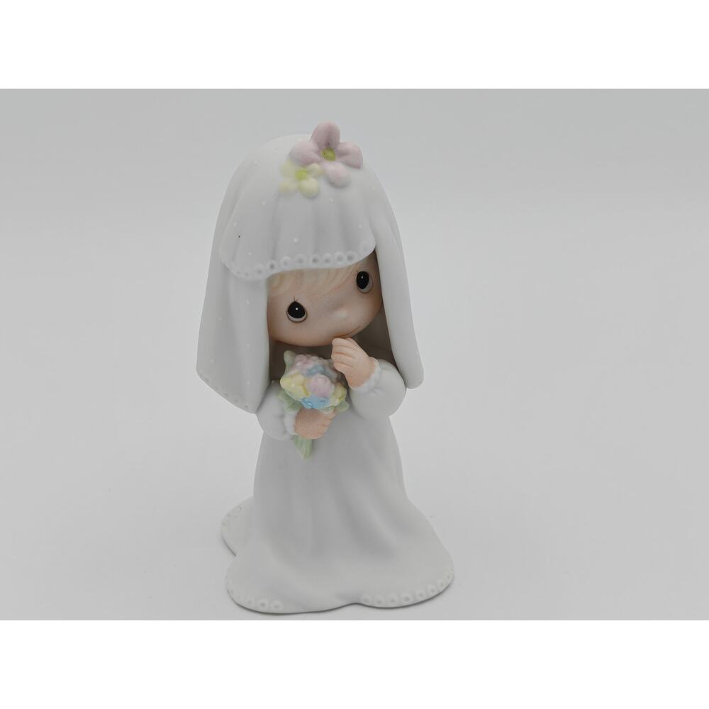 Precious Moments E2846 Bride Enesco Porcelain Wedding Girl Figurine Vintage 1983